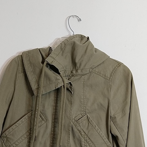 Dalia Collection Tan/Safari Hooded Jacket sz S - Picture 6 of 14
